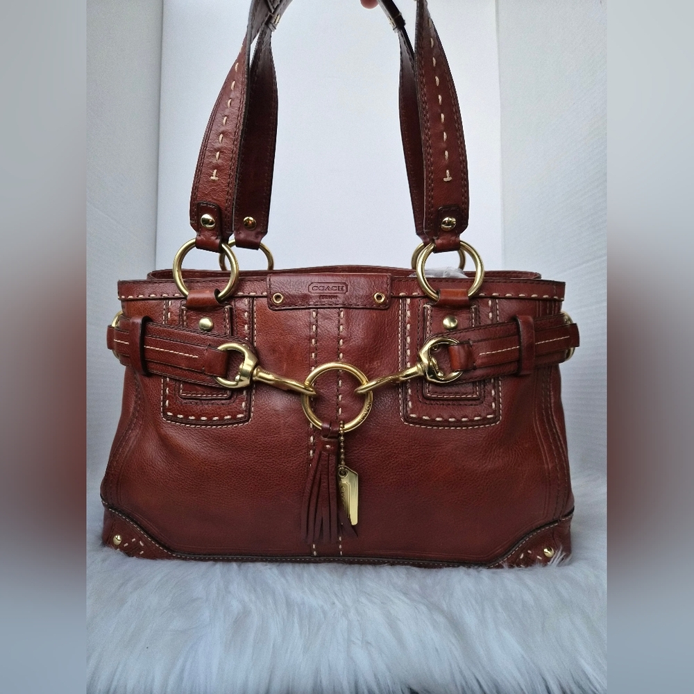 🔥 Vintage Coach Legacy East West Tassel Carryall Tote - A FALL BEAUTY